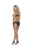 Lace Bralette With Underwire Cups, Adjustable Straps And A Hook And Eye Back Closure Matching Panty Included - L/Royal Blue