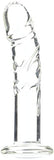 Spartacus Blown Medium Realistic Glass Dildo, Clear