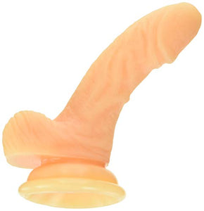 Frisky Silicone Realistic Suction Cup Mini Dildo, Flesh, 4 Inch