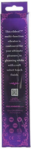 Doc Johnson Black Magic - 7 Inch Ribbed Multi-Speed Vibrator - Abs Plastic With Smooth Velvet Touch Finish - Great For Internal And External Stimulation - Black