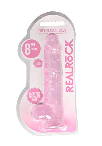 Realrock Jelly Dildo With Balls 8&quot; Pink
