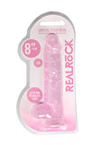 Realrock Jelly Dildo With Balls 8&quot; Pink