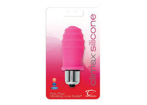 (WD) CLIMAX SILICONE VIBRATING BULLET PINK POP