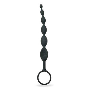 Fifty Shades Of Grey Pleasure Intensified Black Silicone Anal Beads - Graduated Size - 7.5 Inch
