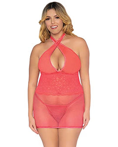 Dg Chemise & G-String Coral Osq