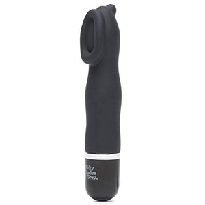 Fifty Shades Of Grey Sweet Touch Black Mini Clitoral Vibrator - Waterproof With 10 Speeds And Patterns