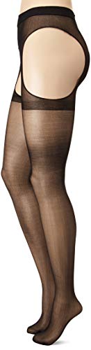 Sheer Suspender Pantyhose Black Q/S