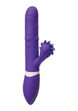 Doc Johnson Ivibe Select - Iroll - Silicone Rabbit-Style Vibrator - Pleasure Beads Along Shaft Move Up-And-Down, Clit-Stimulating Wheel Of Rotating Silicone&quot;Tongues&quot;, Purple