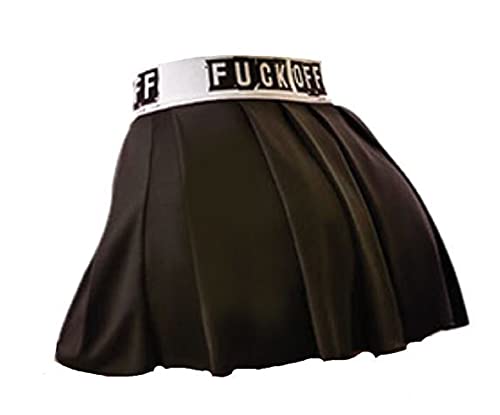 Vibes Fuck Off Pleated Skirt S/M Black