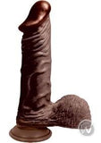 Lifelikes Black-King Dildo, Brown, 9 Inch