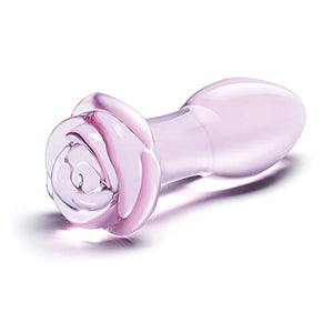 Glas 5&quot; Rosebud Glass Butt Plug