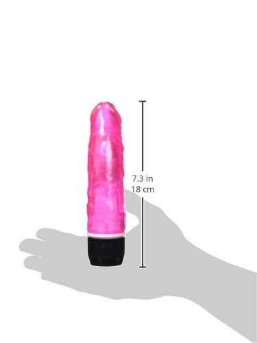 Nasswalk Timeless Classic Water Whopper Jelly Vibe, 7 Inch, Waterproof, Pink