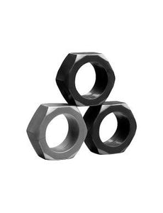 Tom of Finland Hex Nut Cock Ring Set - Set of 3