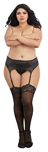Dg Thigh High W/Lace Top Blk Q