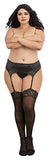 Dg Thigh High W/Lace Top Blk Q