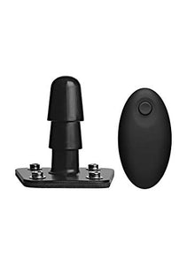Doc Johnson Vac-U-Lock - Supreme Harness With Vibrating Plug And Wireless Remote - Compatible With All Vac-U-Lock Dildos - Accommodates Up-To 69&quot; Waist - Black