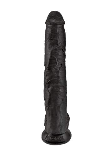 Pipedream Products King Cock Life Like Cock With Balls And Suction Mount Base, Black, 14 Inch