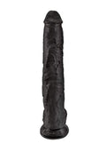 Pipedream Products King Cock Life Like Cock With Balls And Suction Mount Base, Black, 14 Inch