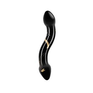 Secret Kisses 7.5In Double Ended Dildo Black & Gold