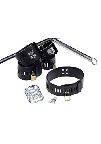 Master Series Stuck And Stuffed Stockade With Dildo, Grey (Ae970)