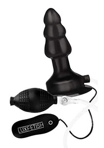 Lux Fetish 4&quot; Inflatable Vibr Butt Plug