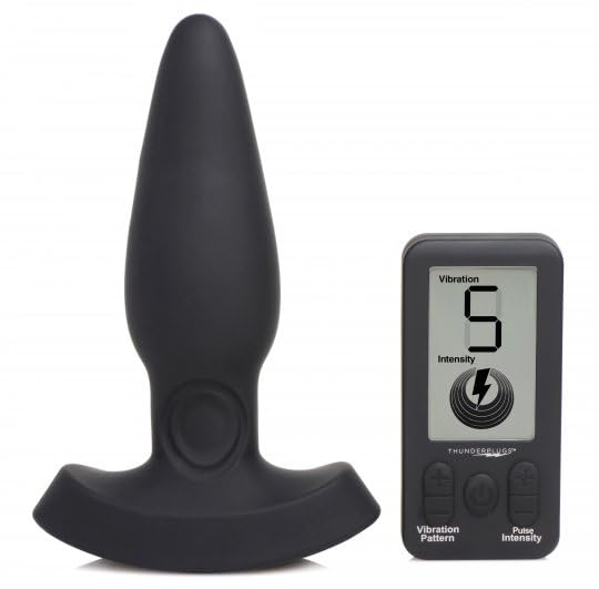 THUNDERPLUGS 25X Pulsing and Vibrating Silicone Plug with Remote