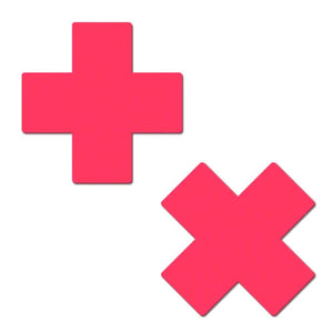 Pastease Plus X Glow In The Dark Neon Pink Cross