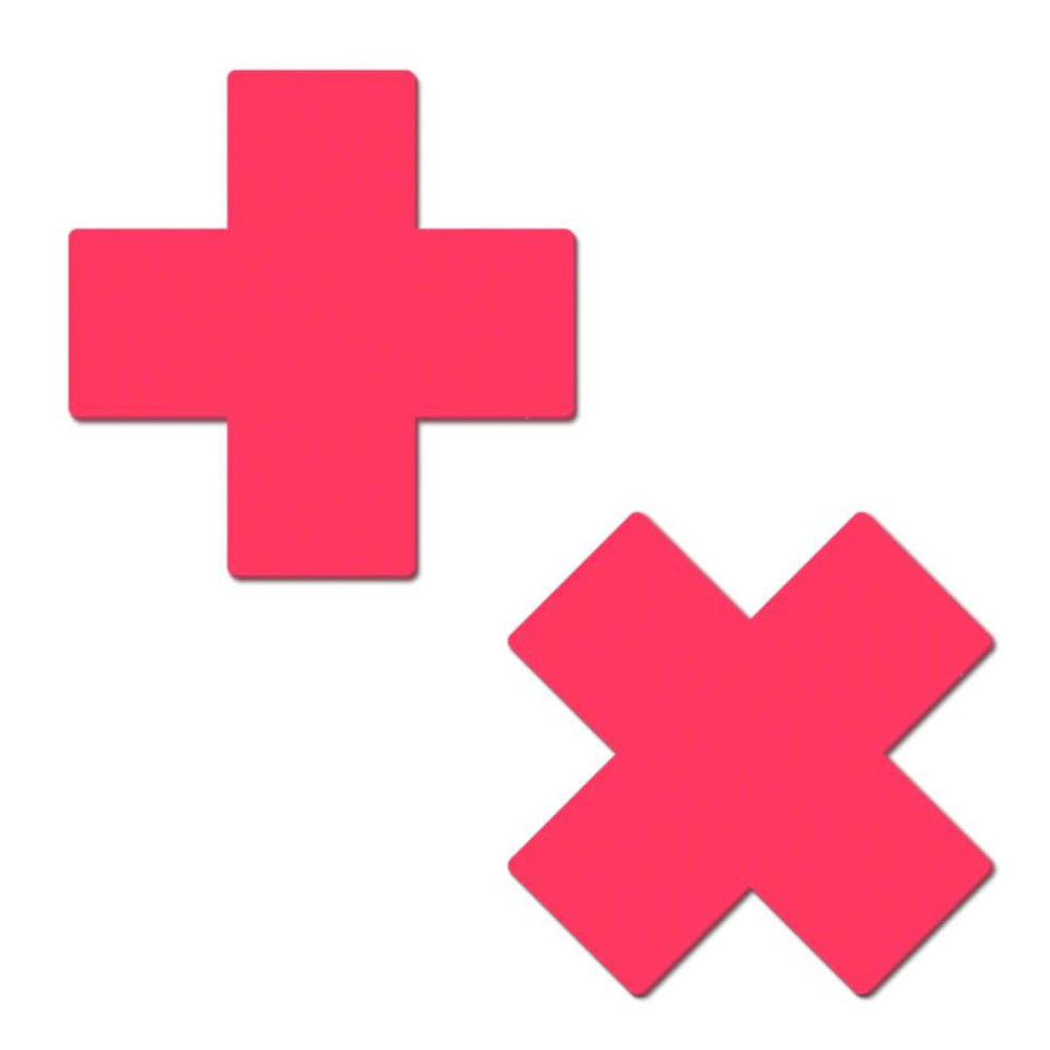 Pastease Plus X Glow In The Dark Neon Pink Cross