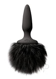 Bunny Tails Mini Black Fur