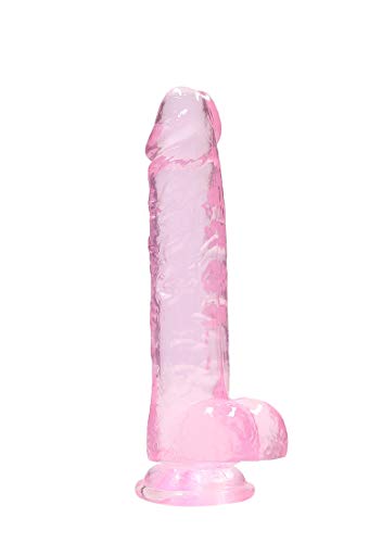 Realrock Jelly Dildo With Balls 8&quot; Pink