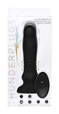 Thunderplugs Swelling And Thrusting Dildo Butt Plug With Remote Control, Premium Silicone Vibrating Toy For Men, Women, Adult Couples, Waterproof, 3 Speed, 5 Vibration Patterns, Black, 7.75 Inch