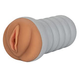 Ribbed Gripper Tight Pussy Brown