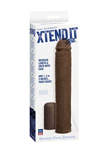 Doc Johnson Xtend It Kit - Realistic And Customizable Penis Extension Kit - Add 1-To-3 Inches - Black