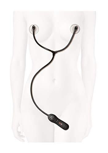 Doc Johnson Kink  Swell  Auto Vibrating Nipple Sucker Cups  Blackclear