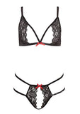 Barely Bare Tie Me Up Lingerie Set Bk O/