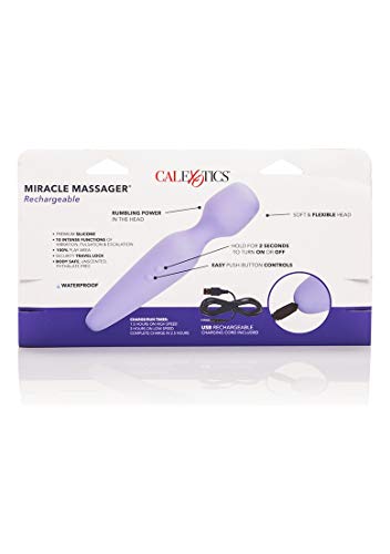 Calexotics Miracle Massager - Waterproof Sex Toys For Couples - Rechargeable Body Massager - Adult Multi-Function Vibe - Purple