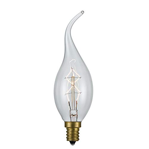 Cal Lighting Lb-7148-25W Candelabra Light Bulb From Edison Bulb Collection In Light Finish, 2.50 Inches