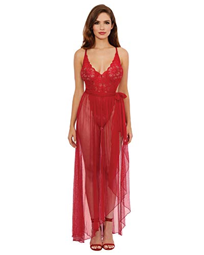 Dg Teddy W/ Maxi Skirt & G-Strng Rouge S