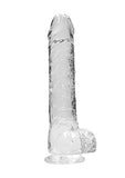 Realrock Jelly Dildo With Balls 9&quot; Clear