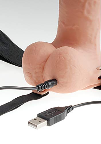 Ff 7In Hollow Recharge Strap-On Balls Fl