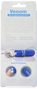 Screaming O Charged Vooom Rechargeable Bullet Vibe, Blue,1 Count