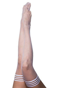 Kixies Sammy White Fishnet Size B