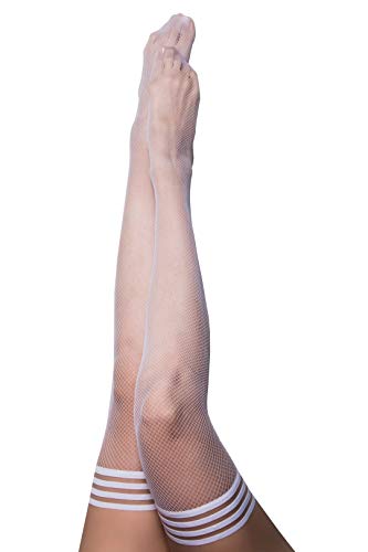 Kixies Sammy White Fishnet Size B