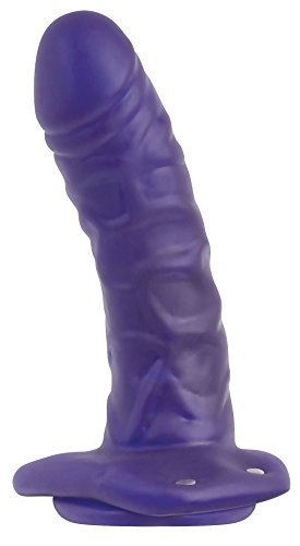 Adam & Eve Universal Hollow Strap On Dildo, Purple | Realistic & Adjustable Pvc Dildo For Men And Women | 6 L X 1.75 W | 2 Waistband Fits Up To 42 Waist