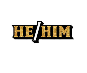 Pronoun  He/Him Pin
