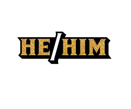 Pronoun  He/Him Pin