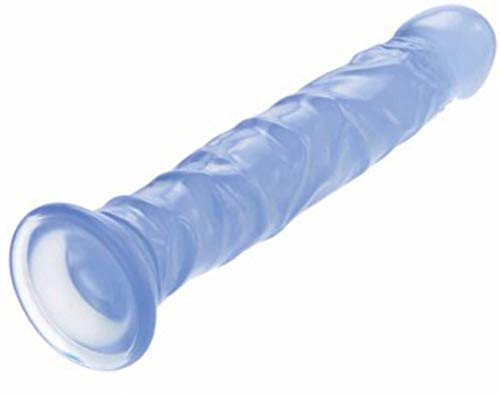 Adam & Eve Tall Boy Dildo, Blue | Realistic, Flexible Rubber Dildo | 8.5 Inches Insertable Length | Great With Water Based Lubes