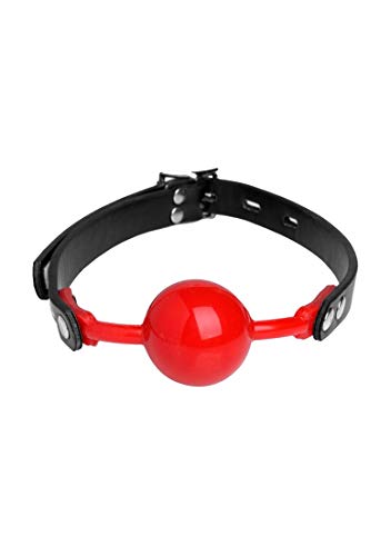 Master Series The Hush Gag Silicone Comfort Ball Gag, Red (Ad685)