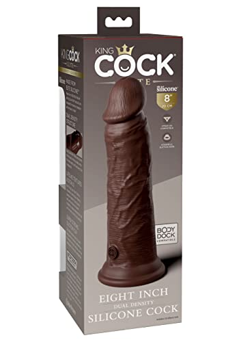 King Cock Elite Sili Dual Density 8In Br