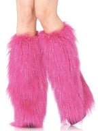 Furry Metallic Shimmer Leg Warmers